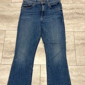 Mother denim insider crop step fray jeans